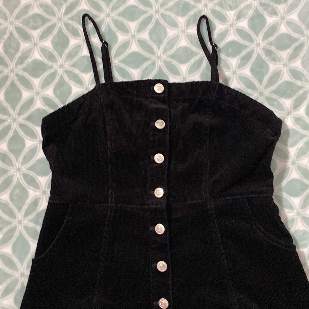 Black corduroy dress